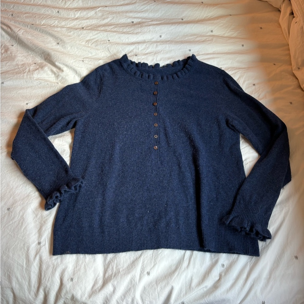 Sundance Navy Blue Crew Neck Sweater